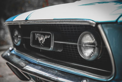 Close-up of vintage car