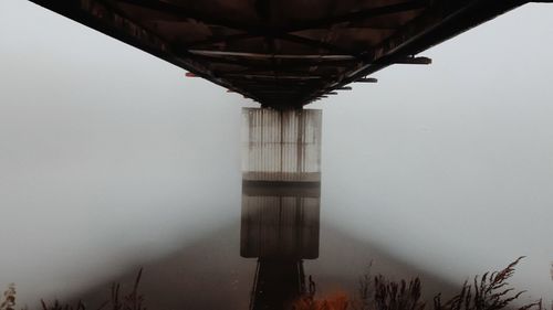 Low angle view of bridge against sky