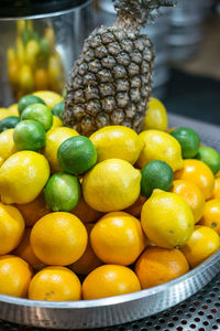 Close-up of fruits for sale at market stall