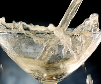 Close-up of ice crystals against black background