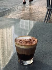 Close-up of coffee on table
