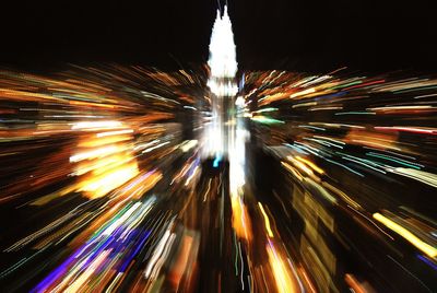 Light trails at night