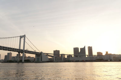 Suspension bridge over sea