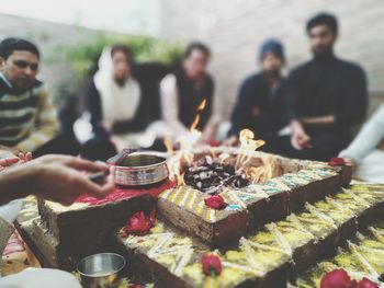 Group of people at restaurant