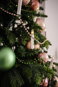 Close-up of christmas decorations