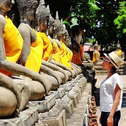 Tourists at temple