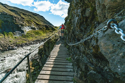 Hiking bridges over emstrua river