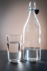 Close-up of drink in glass on table