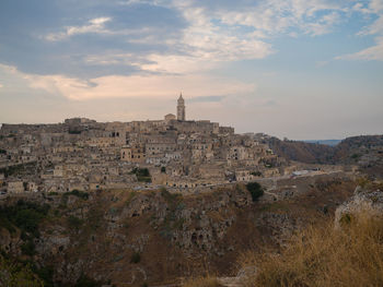 The panorama of the splendid city of matera