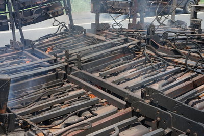 High angle view of railroad track