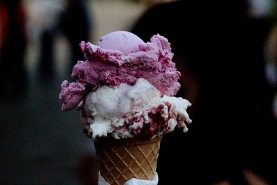 Close-up of ice cream cone