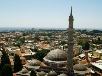 High angle view of cityscape