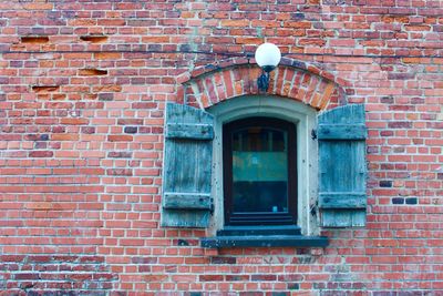 Window on brick wall