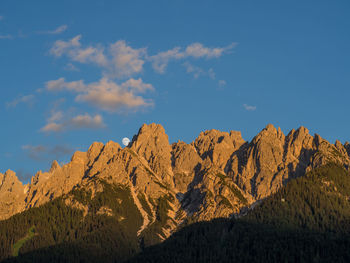 Low angle view of mountain against sky