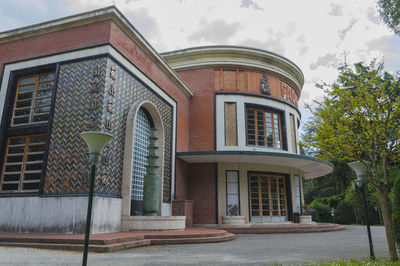 Low angle view of house against sky