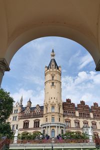 Low angle view of historical building against sky