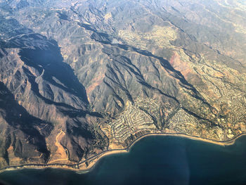 Aerial view of dramatic landscape