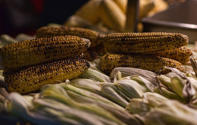 Close-up of corn for sale in market