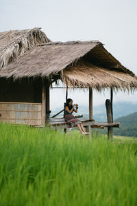 thatched roof