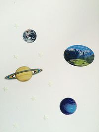 Close-up of green ball on balls