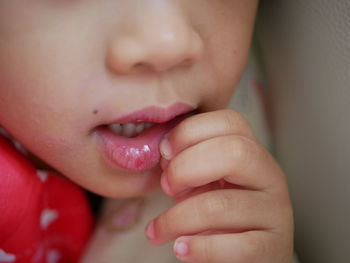 Close-up of cute girl