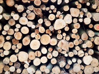 Full frame shot of logs