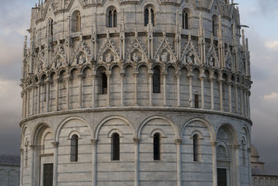 Low angle view of historical building against sky