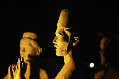 Statue of illuminated