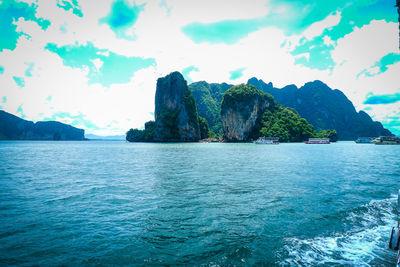 Scenic view of sea against sky