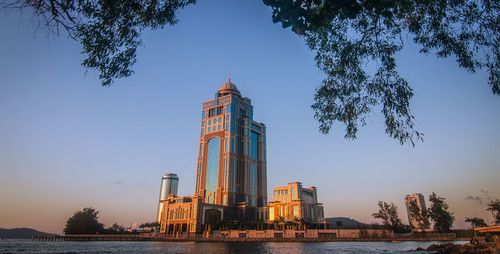 Low angle view of buildings against sky