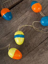 Close-up of multi colored balloons on table