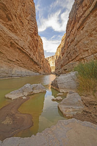 Shadows in a santa elena canyon in big bend national park in texas