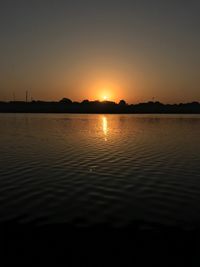 View of sea at sunset