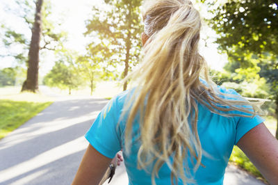 Woman jogging in park