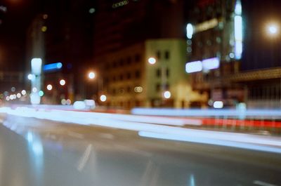 Traffic on road at night