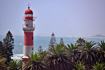 Old lighthouse in african coast town