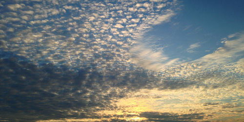 Low angle view of cloudy sky