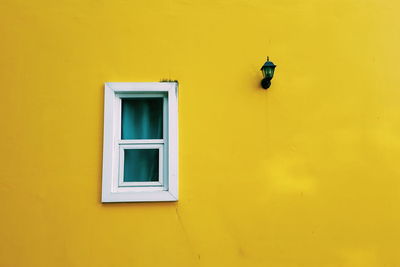 Low angle view of yellow building