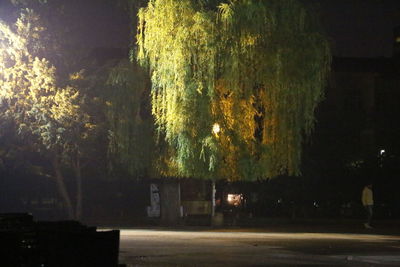 Illuminated built structure at night