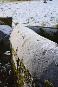 Close-up of water on rock