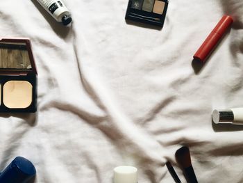 High angle view of pen on table