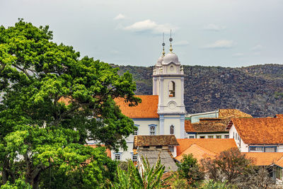 Towers of the cathedral of the historic city of diamantina in minas gerais