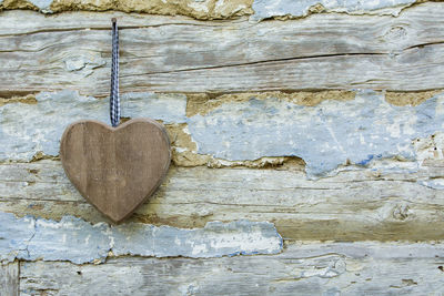 Heart shape on wood