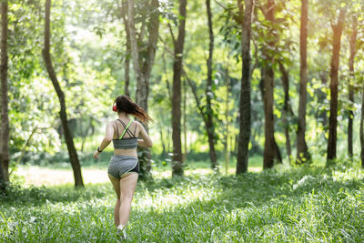 Woman in a forest