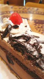 Close-up of dessert