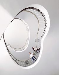 Low angle view of spiral staircase