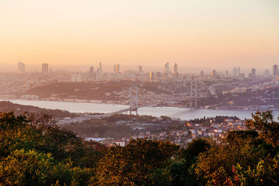 Cityscape at sunset