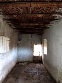 Interior of abandoned building