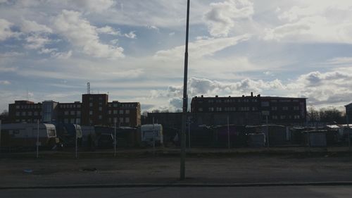 Road against cloudy sky