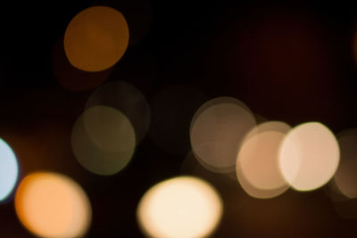 Defocused lights at night